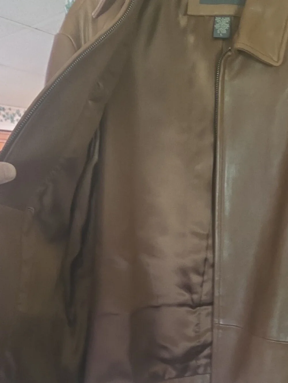 Banana Republic Men's Brown Leather Bomber Jacket